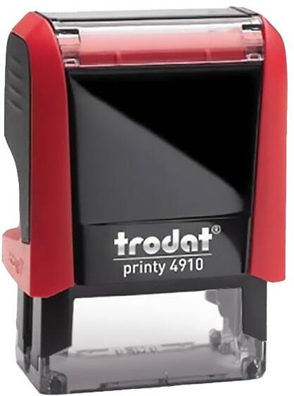 TRODAT - Bélyegző TRODAT Printy 4910 fekete ház piros párna 4910F/P (4910F/P)