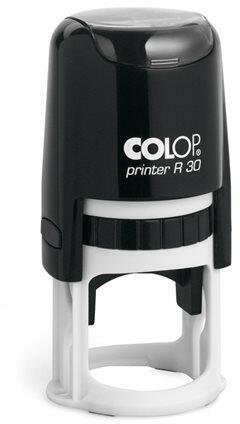 COLOP - Bélyegző, kör, COLOP Printer R 30 , kék cserepárnával (01033060) - irodaszermost