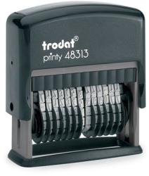 TRODAT - Számbélyegző, TRODAT, Printy 48313 , fekete ház, fekete párnával (IT48313F)