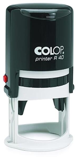 Colop - Bélyegző R40 Printer Colop fekete ház/kék párna kör lenyomat (57533)