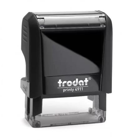 TRODAT - Bélyegző, TRODAT Printy 4911, fekete ház, fekete párnával (IT4911FF) - irodasziget