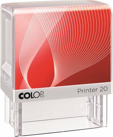COLOP - Bélyegző, COLOP Printer IQ 20 fehér ház - fekete párnával (01462016) - irodaszermost