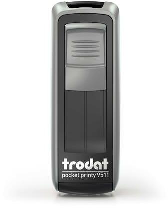 TRODAT - Bélyegző, TRODAT Pocket Printy 9511 , ezüst ház, fekete párnával (9511E/F) - molnarpapir