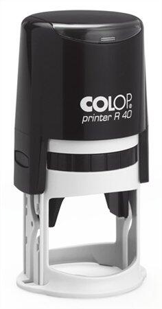 COLOP - Bélyegző, kör, COLOP Printer R 40, fekete cserepárnával (IC1034000) - becsiirodaker