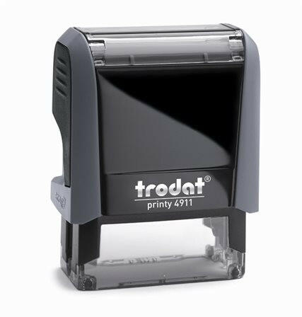 TRODAT - Bélyegző, TRODAT "Printy 4911", fekete ház, kék párnával (IT4911K) - fapadospatron