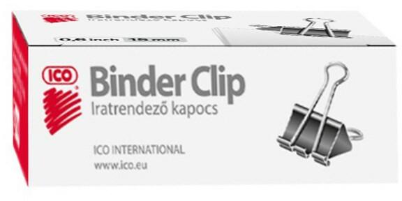 ICO - Binder csipesz 15mm 12 darabos