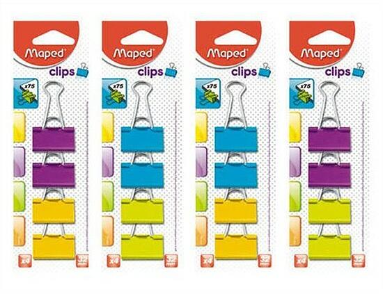 Maped - Iratcsipesz 32 mm színes 4 db/csomag