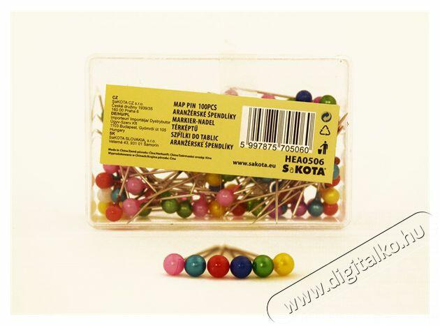 Sakota - nikkel színes fejű 100db gombostű