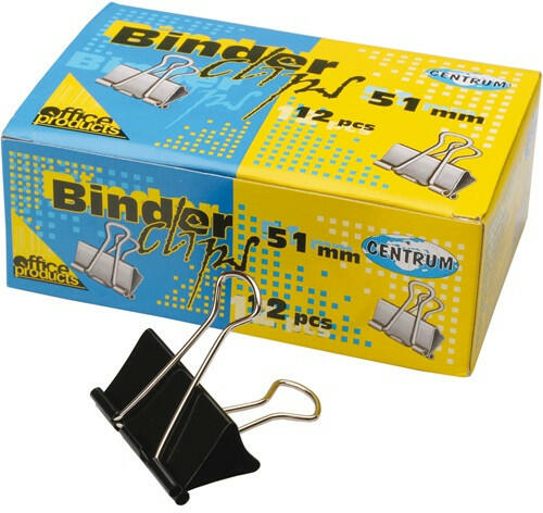 Centrum - Iratcsipesz Centrum 51 mm fekete 12 db/doboz (81833/91370)