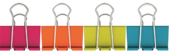 DELI - Vivid 15mm fém 50db színes iratcsipesz (DEL08557) - haztartasibolt