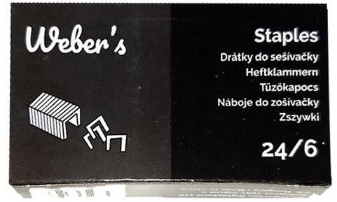 WEBER S - Tűzőkapocs WEBER`S 24/6 1000db/dob - irodaszerwebaruhaz