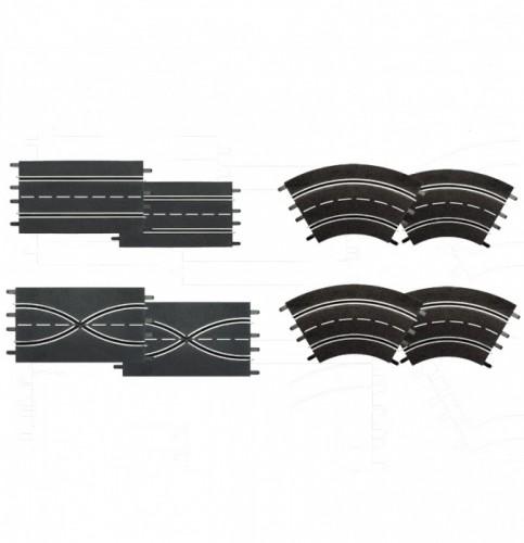 Carrera - EVO/D132/D124 Egyenes szegély 1/4 4db (20589)