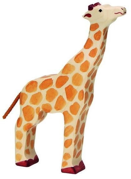 Holztiger - Fa játék állatok - zsiráf, felemelt fejű