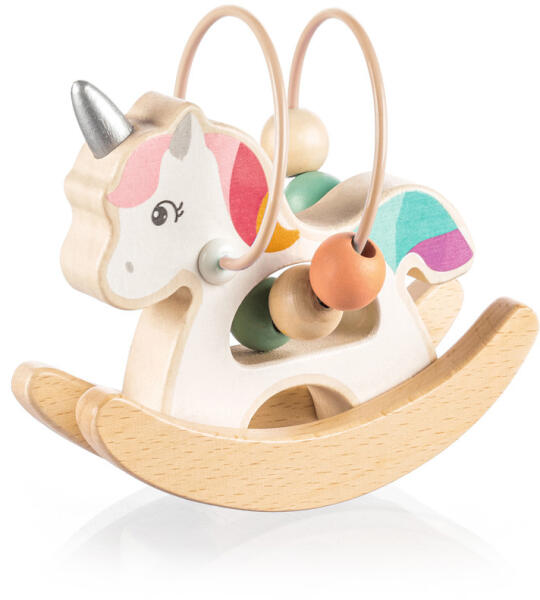 Zopa - fa játék golyóvezető mini hintázó unikornis rózsaszín - kvikki
