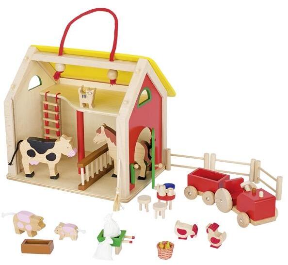 Goki - 51916 hordozható bőröndház farm kiegészítőkkel (51916)