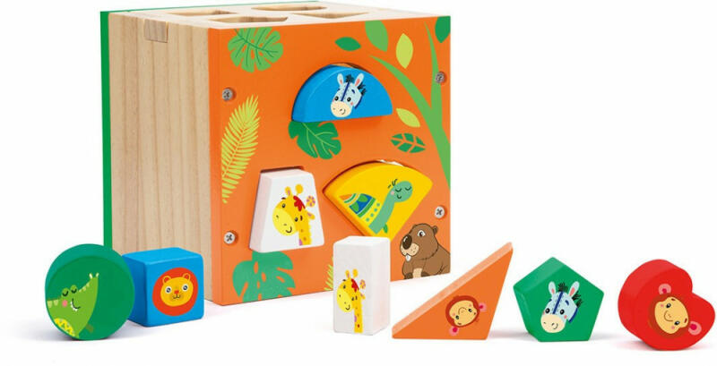 Sevi - Wood Eco Smart - válogató kocka 15db - minibrands