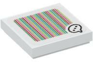 LEGO® - 3068bpb2053c1 - LEGO fehér csempe 2 x 2 méretű, Marioval szkennelhető Toad szövegbuburék matricával (3068bpb2053c1)