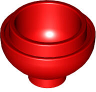 LEGO® - 15395c5 - LEGO piros kupola alj, 2 x 2 méretű (15395c5)