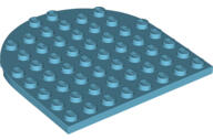 LEGO® - 41948c156 - LEGO közepes azúr lap lekerekített véggel, 8 x 8 méretű (41948c156)