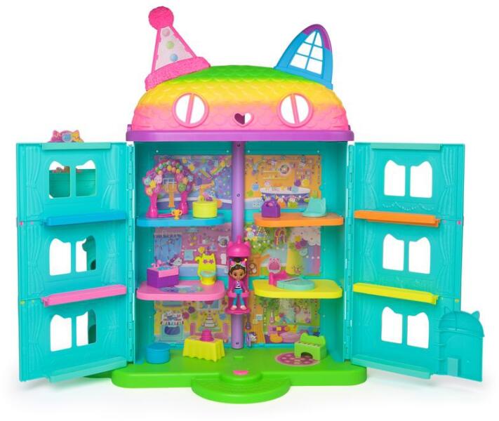 Mamido - Akciós szett Nagy faház Pinky XL, LED, bútor + Montessori doboz XXL 44 db (S-SET006)
