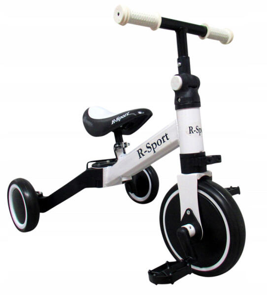 R-Sport - Multifunkcionális tricikli, futóbicikli - 4in1, fehér (TRIC-P8-WHITE)