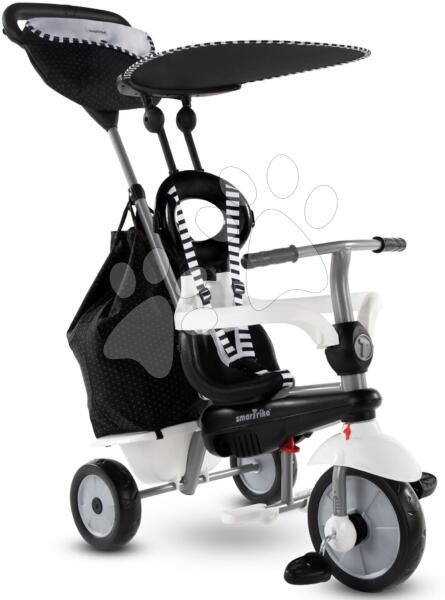 smarTrike - Tricikli Vanilla Plus Black&White Classic smarTrike TouchSteering vezérlés gumikerekek lengéscsillapító 2 táska 10 hó-tól (ST6654200)