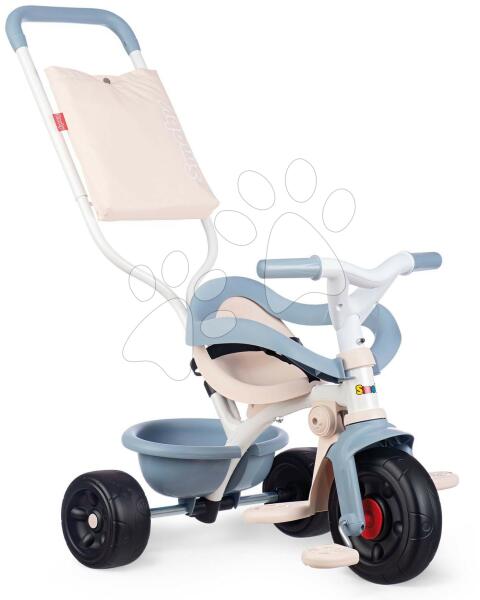 Smoby - Tricikli Be Fun Comfort Tricycle Blue Smoby szülőkormánnyal és táskával 10 hó-tól (SM740416)