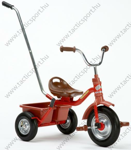 Italtrike - Racing team Hockenheim vintage gumikerekes, szállítókosaras, szülőkaros tricikli fiuknak, Mercedess