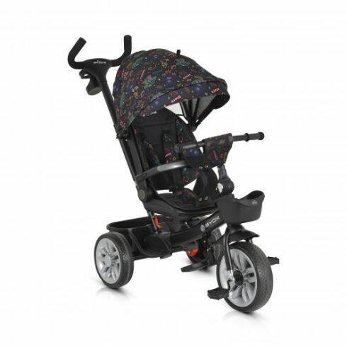 BYOX - Space szülőkormányos 360° forgatható tricikli narancs