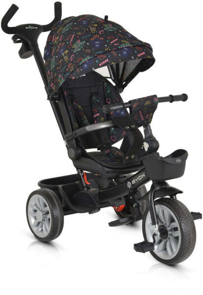 Moni - Space tricikli szülőkaros, 360 fokban forgatható narancs (1109511)