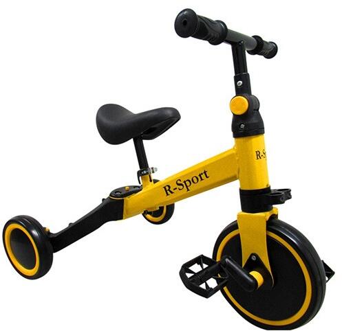 R-Sport - Multifunkcionális sárga gyermek tricikli, futóbicikli 4in1 (TRIC-P8-YELLOW)