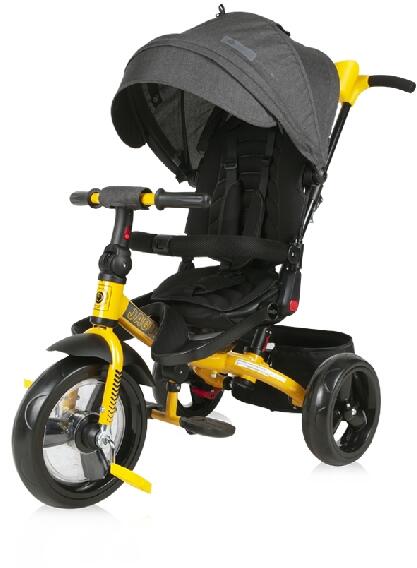 Lorelli - Jaguar EVA szülőkormányos tricikli Forgatható, dönthető üléspozícióval - BLACK&YELLOW
