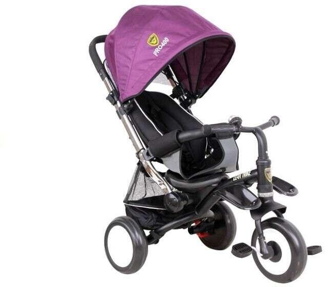 LeanToys - Tricikli pedálokkal gyerekeknek, lila tetővel MCT 3808 (MGH-561920)