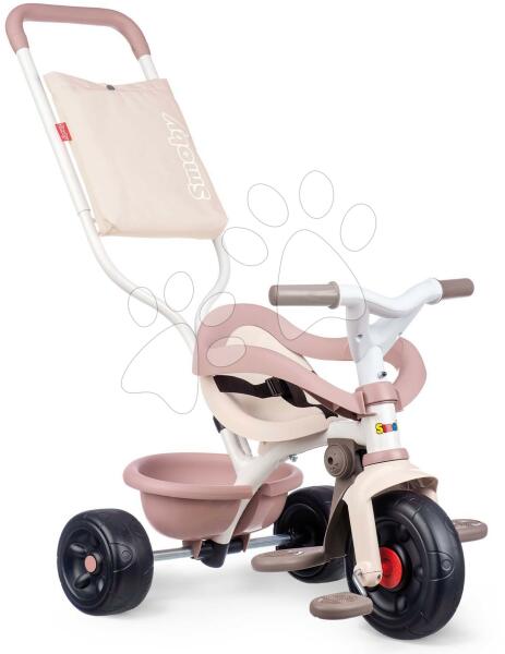 Smoby - Tricikli Be Fun Comfort Tricycle Pink Smoby szülőkormánnyal és táskával 10 hó-tól (SM740417)