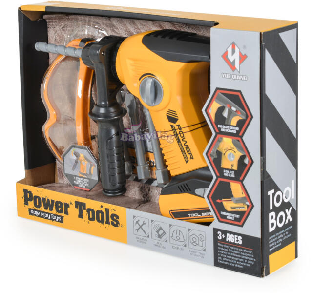 Játék fúrógép elektromos - sárga