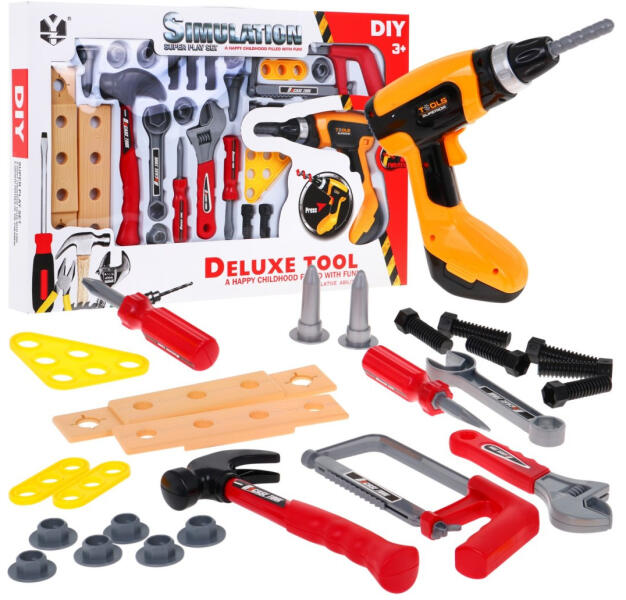 Inlea4Fun - Játék szerszám készlet 26 darabos Inlea4Fun DELUXE TOOL (RA-ZWA.H616)