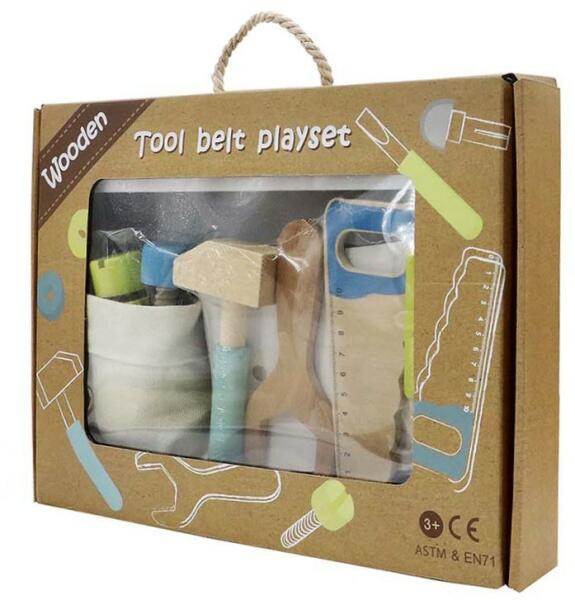 Wood New - Szerszámkészlet fából övtáskás tartóval 7046 (7046)