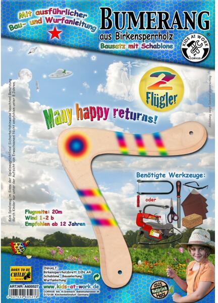 KIDS AT WORK - 2 szárnyú bumeráng készítő (600527)