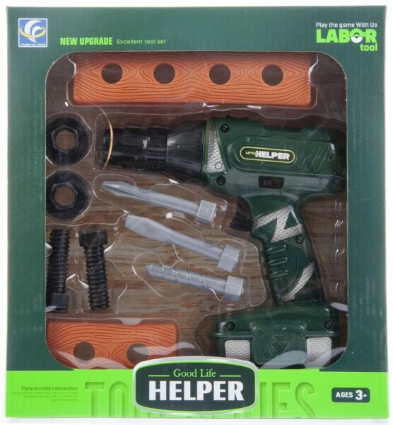 Mega Creative - Játék barkácskészlet elemes fúrógéppel (460010)