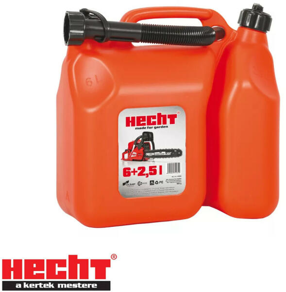 HECHT - K00085 kombi üzemanyagkanna 6 + 2, 5 liter (kiöntőcsővel) (K00085)