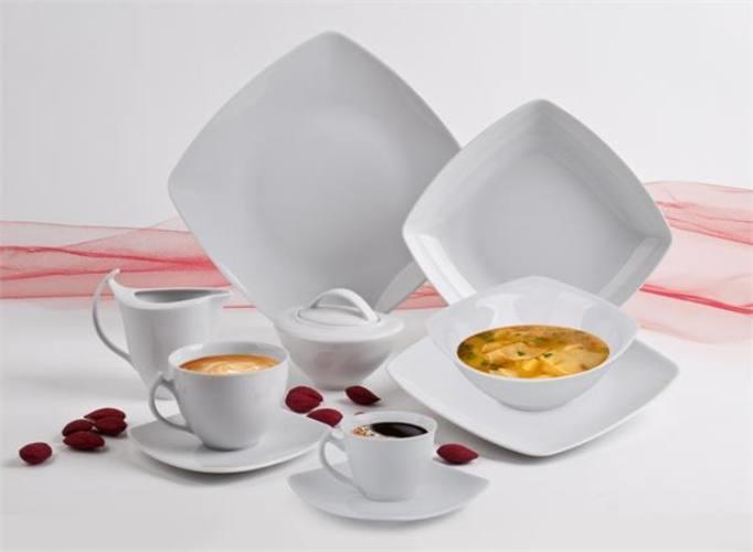 ROTBERG - Basic desszertes tányér, porcelán, 19 cm, 6 db-os szett, fehér (1202BAS002) (KHPU067)