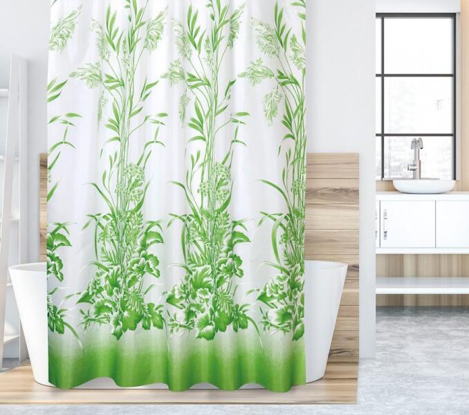 ZÖLD LEVÉL Mintás Zuhanyroló 60 x 240 cm