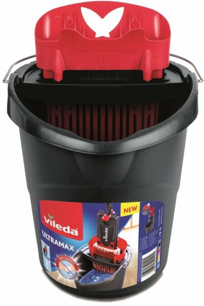 Vileda - Vödör csavarókosárral laposfelmosóhoz Vileda Ultramax (180 fokban forgatható fejcsatlakozás)