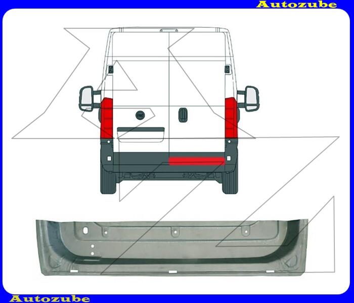 OPEL - MOVANO C 2021.06-tól Hátsó ajtóváz alsó rész jobb "magasság: 17cm" (belső javítólemez) POTRYKUS P577040-8