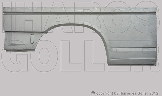 VW - Transporter (T4) 1990.09. 01-2003.03. 31 Hátsó sárvédő alsóész jobb (hosszú modell) (19CZ) (P417232D)