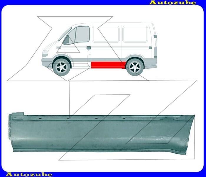 NISSAN - INTERSTAR 2002.09-2004.01 /X70/ Oldalfal alsó rész bal (hosszúság: 165cm) "tengelytáv: 3100mm" (külső javítólemez) POTRYKUS P60418381