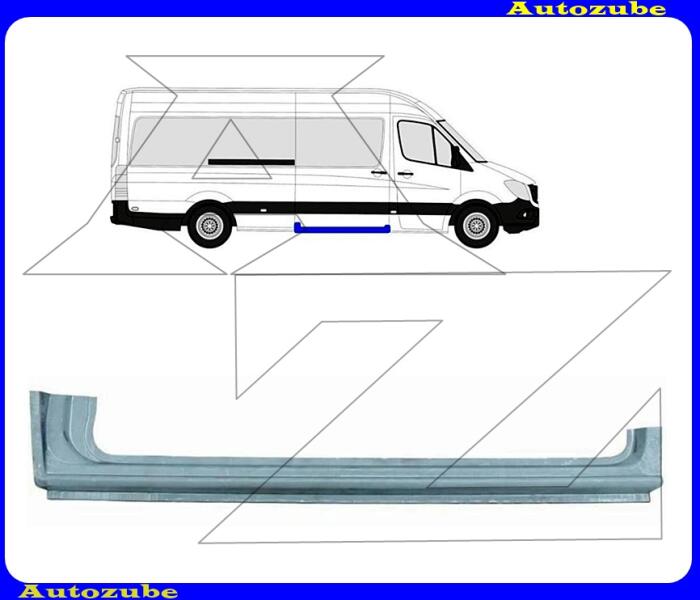 VW - CRAFTER 1 2006.10-2016.10 /2E/ Küszöb jobb, tolóajtó alatti (131cm) "rövid kivitelhez / tengelytáv: 3250mm" (külső javítólemez) POTRYKUS P506542-2