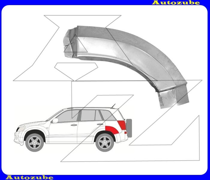 SUZUKI - VITARA / GRAND VITARA 2010.01-2015.04 Hátsó sárvédő javítóív hátsó rész bal "5 ajtós" POTRYKUS P74268372