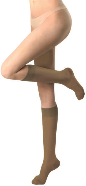 VEERA - Kompressziós térdharisnya, 70 DEN, 1-2-es méret (barna)