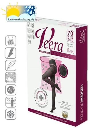 VEERA - Mikroszálas kompressziós harisnya, 70 DEN, 4-es méret (grafit szürke) (GYEKMH70G4)